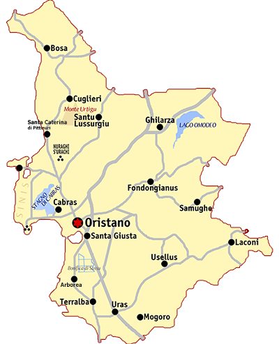 La provincia di Oristano